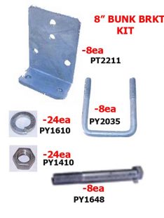 GLAV BUNK L BRAKT KIT 10 INCH BOAT TRAILER PARTS PLACE TAMPA - FLORIDA