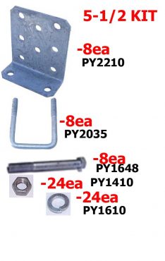 BUNK BRAKET L KIT 5-1/2INCH BOAT TRAILER PARTS PLACE TAMPA -FLORIDA