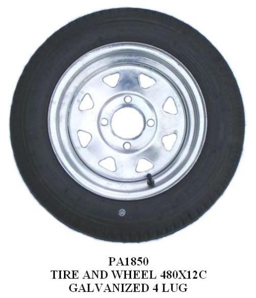 Galvanized Tire and Wheel Assemblies 12 Inches – Spoked