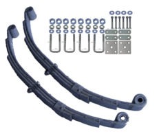SPRING KIT 2x3 SGL AXLE SPRING KIT 20"DE 2x3 AXLE PJ1350KIT23 COMPLETE 20" DOUBLE EYE SPRINGS WITH MOUNTING HARDWARE FOR RECTANGLE 2x3 AXLE GALVANIZED SINGLE AXLE MOUNTING KIT SUPPLIES ALL NECESSARY HARDWARE TO MOUNT SPRINGS ON ONE 2” x 3" SQUARE TRAILER AXLE. SPRING KIT 2X3 20 INCH DOUBLE EYE BOAT TRAILER PARTS PLACE - TAMPA FLORIDA