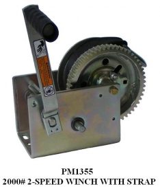 WINCH 2000LB 2-SPEED W/STRAP