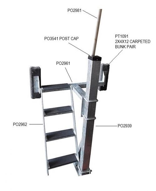 PONTOON WINCH POST AND SEAT PO2950 – PO2950-2 2