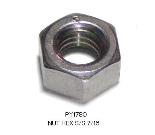 NUT HEX S/S 7/16" PY1780
