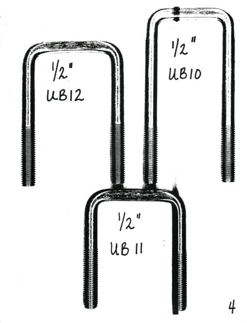 ½” GALVANIZED U-BOLTS 5” & Up 2