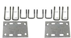 BOAT TRAILER PARTS PLACE - TAMPA FLORIDA - GUIDE POLE BRACKETS PLATES U-BOLTS NUT AND WASHERS INCLUDED 1- PAIR PV1930-3