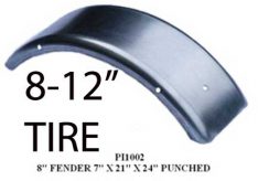 FENDER GALVANIZED WITH HOLES 8-12" TIRE PI1002