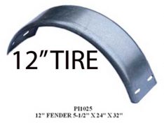 FENDER ROUND GALVANIZED 12" TIRE PI1025