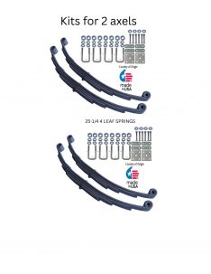 DOUBLE EYE SPRING KIT 4 LEAF SPRINGS 25-1/4'