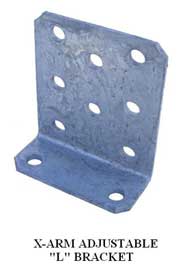 BUNK BRACKET L (5-1/2" ) GALVANIZED 8 HOLE PT2209