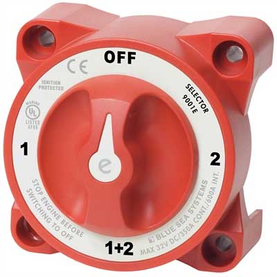Boat Trailer Parts Place - Tampa Florida -BATTERY SWITCH Ignition protected. Selector 4 position. Battery combine