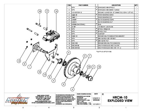 KODIAK INTEGRAL ROTOR & HUB 10" HRCM10