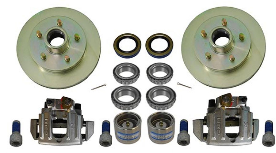 U5 LUG DEXTER/UFP BRAKE KIT 10 INCH 7500LB 5 LUG PG2070-L GREASED COMPLETE 10" DISC BRAKE KIT 7500LB ASSEMBLED WITH SEAL
