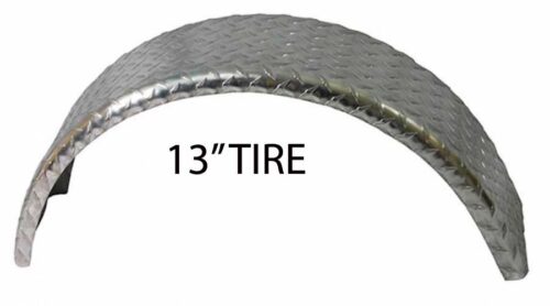 ALUM TREAD BRIGHT FENDER SINGLE AXEL 13 INCH TIRE