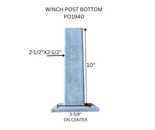 10" BOW STOP POST PO1940