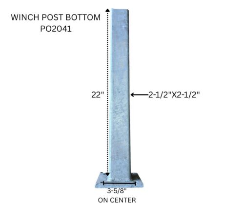 PO2041 22" BOW STOP POST