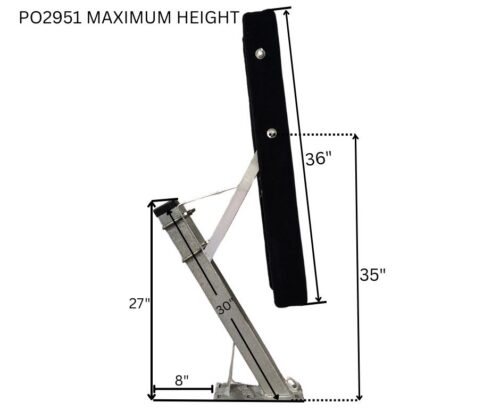 WINCH POST ASSEMBLY MAXIMUM HEIGHT PO2951