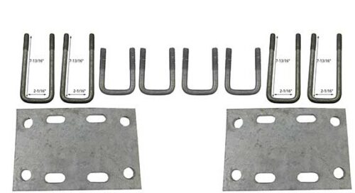 BOAT TRAILER PARTS PLACE - TAMPA FLORIDA - GUIDE POLE BRACKETS PLATES U-BOLTS NUT AND WASHERS INCLUDED 1- PAIR PV1930-3