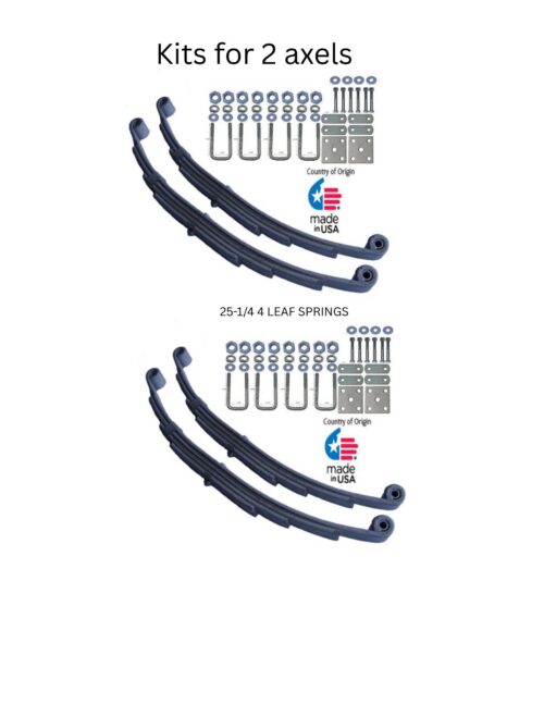 DOUBLE EYE SPRING KIT 4 LEAF SPRINGS 25-1/4'